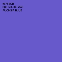 #6758CB - Fuchsia Blue Color Image