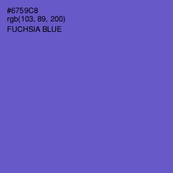 #6759C8 - Fuchsia Blue Color Image