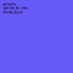 #6759F6 - Royal Blue Color Image