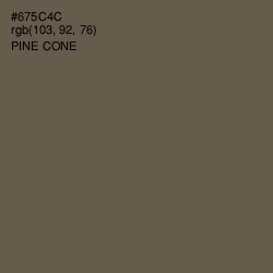 #675C4C - Pine Cone Color Image