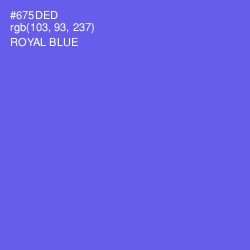 #675DED - Royal Blue Color Image