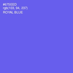 #675EED - Royal Blue Color Image