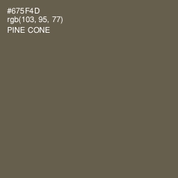 #675F4D - Pine Cone Color Image