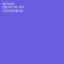 #675FDF - Fuchsia Blue Color Image