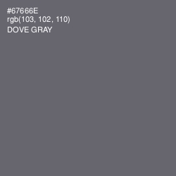 #67666E - Dove Gray Color Image