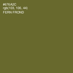 #676A2C - Fern Frond Color Image