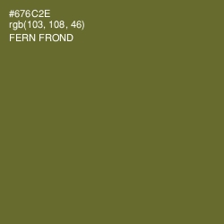 #676C2E - Fern Frond Color Image