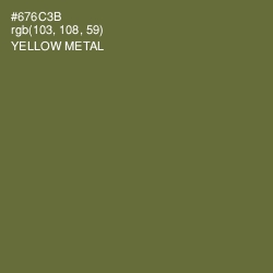 #676C3B - Yellow Metal Color Image