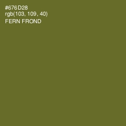 #676D28 - Fern Frond Color Image