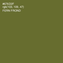 #676D2F - Fern Frond Color Image