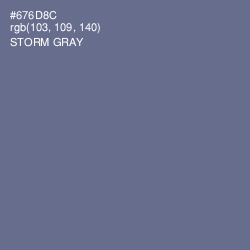 #676D8C - Storm Gray Color Image