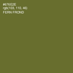 #676E2E - Fern Frond Color Image