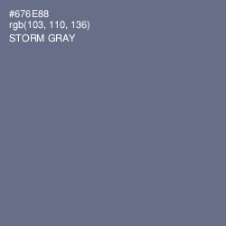 #676E88 - Storm Gray Color Image