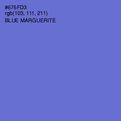 #676FD3 - Blue Marguerite Color Image