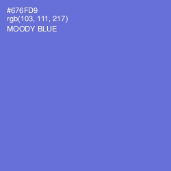 #676FD9 - Moody Blue Color Image