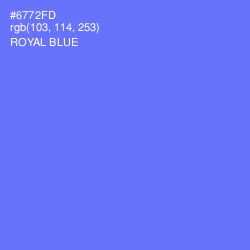 #6772FD - Royal Blue Color Image