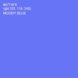 #6774F5 - Moody Blue Color Image
