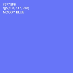 #6775F8 - Moody Blue Color Image