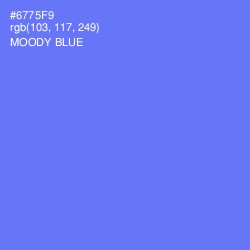 #6775F9 - Moody Blue Color Image