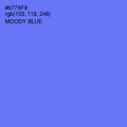 #6776F8 - Moody Blue Color Image