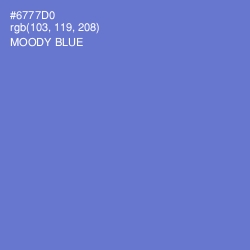 #6777D0 - Moody Blue Color Image