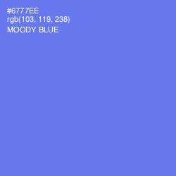 #6777EE - Moody Blue Color Image