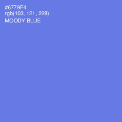 #6779E4 - Moody Blue Color Image