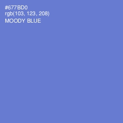 #677BD0 - Moody Blue Color Image