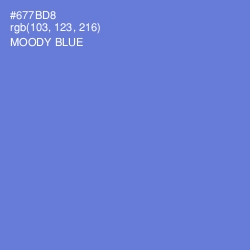 #677BD8 - Moody Blue Color Image