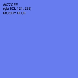 #677CEE - Moody Blue Color Image