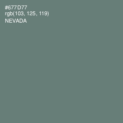#677D77 - Nevada Color Image