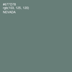 #677D78 - Nevada Color Image