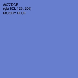 #677DCE - Moody Blue Color Image