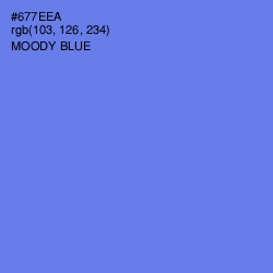 #677EEA - Moody Blue Color Image