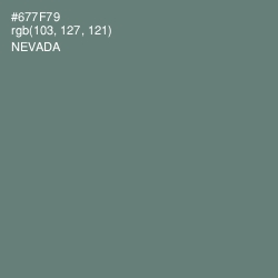 #677F79 - Nevada Color Image