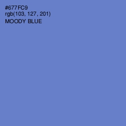 #677FC9 - Moody Blue Color Image