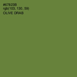 #67823B - Olive Drab Color Image