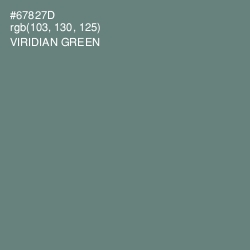 #67827D - Viridian Green Color Image