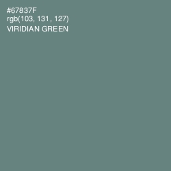 #67837F - Viridian Green Color Image