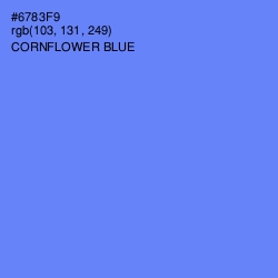 #6783F9 - Cornflower Blue Color Image