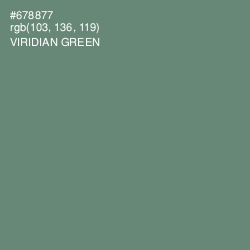 #678877 - Viridian Green Color Image