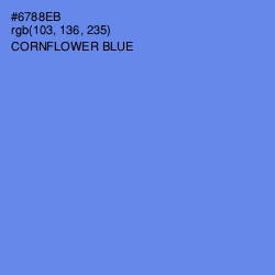 #6788EB - Cornflower Blue Color Image
