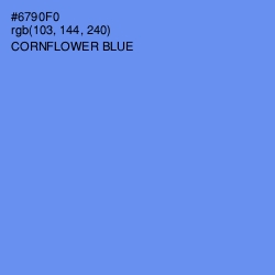 #6790F0 - Cornflower Blue Color Image