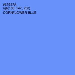 #6793FA - Cornflower Blue Color Image