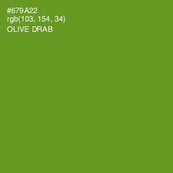 #679A22 - Olive Drab Color Image