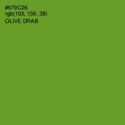 #679C26 - Olive Drab Color Image