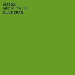 #679D24 - Olive Drab Color Image