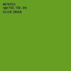 #679F22 - Olive Drab Color Image