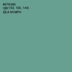 #67A090 - Sea Nymph Color Image