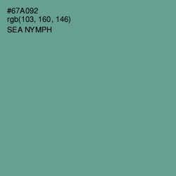 #67A092 - Sea Nymph Color Image